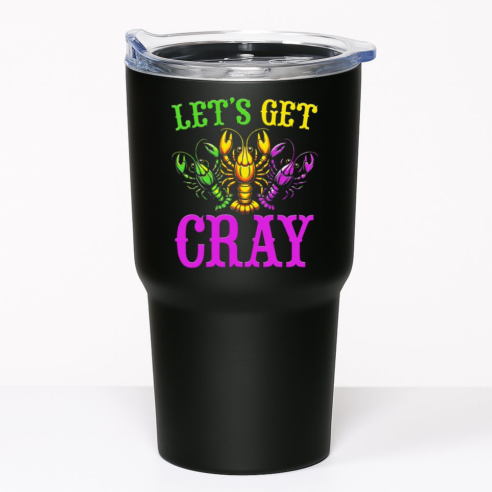 LetS Get Cray Mardi Gras Crawfish Tumbler
