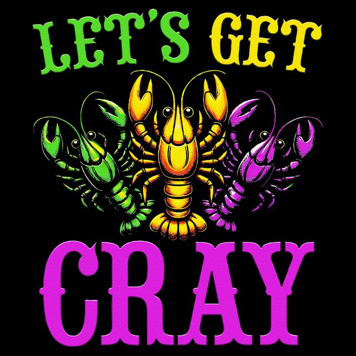 LetS Get Cray Mardi Gras Crawfish Kids T-Shirt