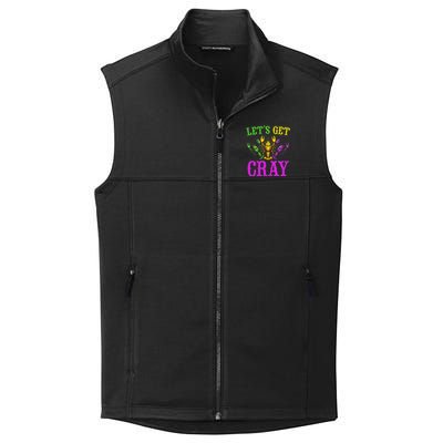 LetS Get Cray Mardi Gras Crawfish Collective Smooth Fleece Vest