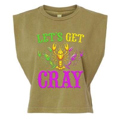 LetS Get Cray Mardi Gras Crawfish Garment-Dyed Women's Muscle Tee