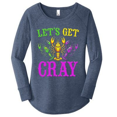 LetS Get Cray Mardi Gras Crawfish Women's Perfect Tri Tunic Long Sleeve Shirt