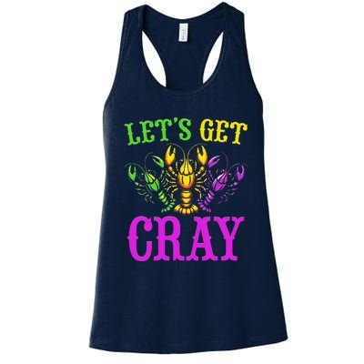 LetS Get Cray Mardi Gras Crawfish Women's Racerback Tank