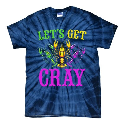 LetS Get Cray Mardi Gras Crawfish Tie-Dye T-Shirt