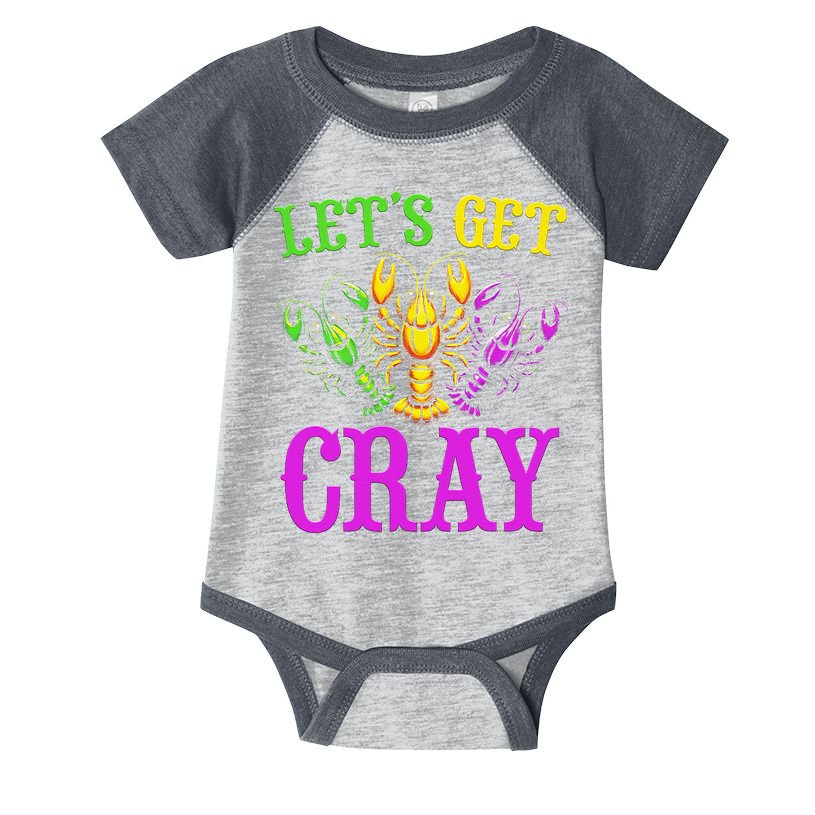 LetS Get Cray Mardi Gras Crawfish Infant Baby Jersey Bodysuit