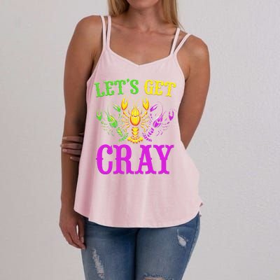 LetS Get Cray Mardi Gras Crawfish Women's Strappy Tank