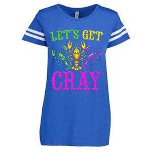 LetS Get Cray Mardi Gras Crawfish Enza Ladies Jersey Football T-Shirt