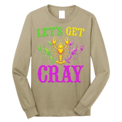 LetS Get Cray Mardi Gras Crawfish Long Sleeve Shirt