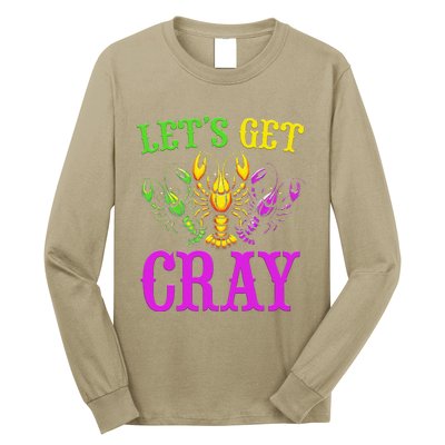 LetS Get Cray Mardi Gras Crawfish Long Sleeve Shirt