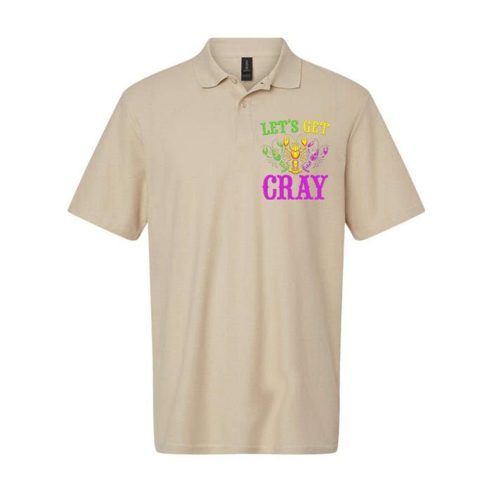 LetS Get Cray Mardi Gras Crawfish Softstyle Adult Sport Polo