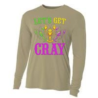 LetS Get Cray Mardi Gras Crawfish Cooling Performance Long Sleeve Crew