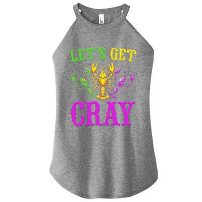 LetS Get Cray Mardi Gras Crawfish Women's Perfect Tri Rocker Tank