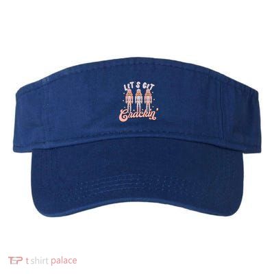LetS Get Cracking Christmas Nutcracker Ballet Festive Gift Valucap Bio-Washed Visor