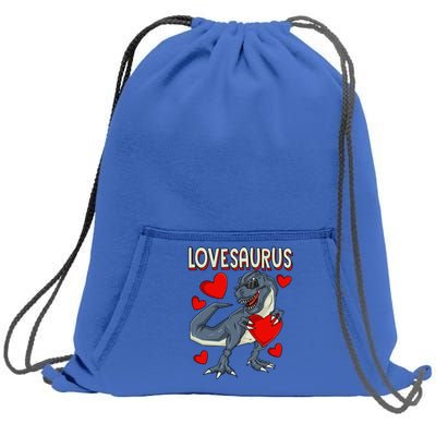 Lovesaurus Gift Couple Dino Love Valentine's Day Gift Meaningful Gift Sweatshirt Cinch Pack Bag