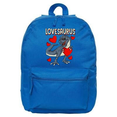 Lovesaurus Gift Couple Dino Love Valentine's Day Gift Meaningful Gift 16 in Basic Backpack