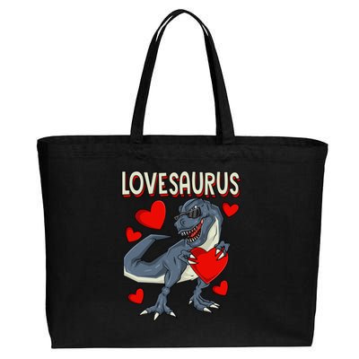 Lovesaurus Gift Couple Dino Love Valentine's Day Gift Meaningful Gift Cotton Canvas Jumbo Tote