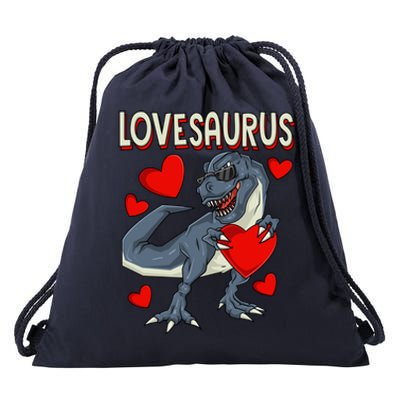 Lovesaurus Gift Couple Dino Love Valentine's Day Gift Meaningful Gift Drawstring Bag