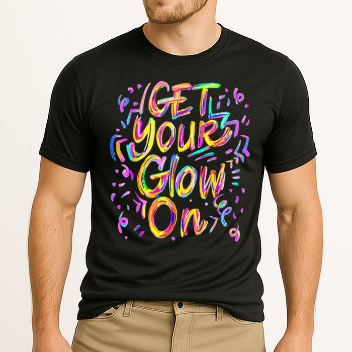 Let's Glow Crazy Glow Party 80s Retro Costume Party Lover Cooling Performance Crew T-Shirt