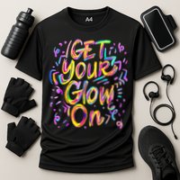 Let's Glow Crazy Glow Party 80s Retro Costume Party Lover Cooling Performance Crew T-Shirt