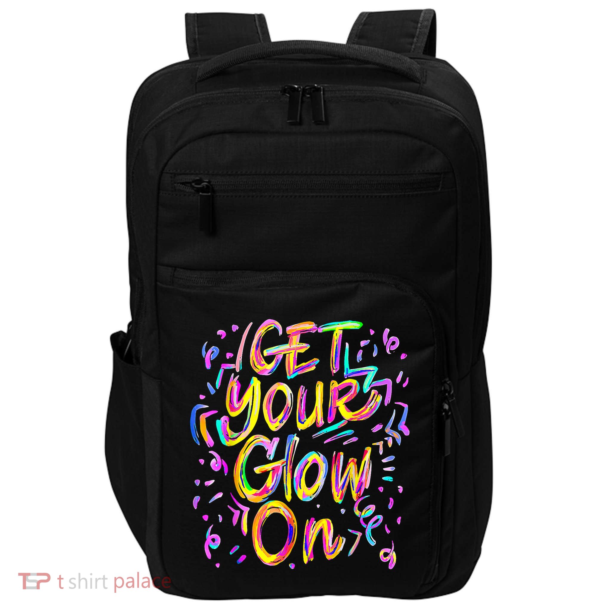 Let's Glow Crazy Glow Party 80s Retro Costume Party Lover Impact Tech Backpack