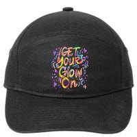 Let's Glow Crazy Glow Party 80s Retro Costume Party Lover 7-Panel Snapback Hat