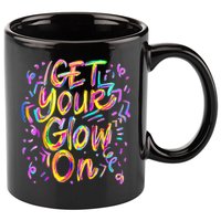 Let's Glow Crazy Glow Party 80s Retro Costume Party Lover 11oz C Handle Ceramic Mug