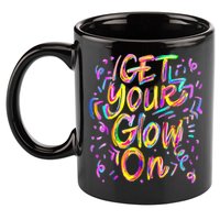 Let's Glow Crazy Glow Party 80s Retro Costume Party Lover 11oz C Handle Ceramic Mug