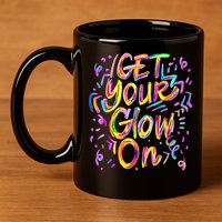 Let's Glow Crazy Glow Party 80s Retro Costume Party Lover 11oz C Handle Ceramic Mug