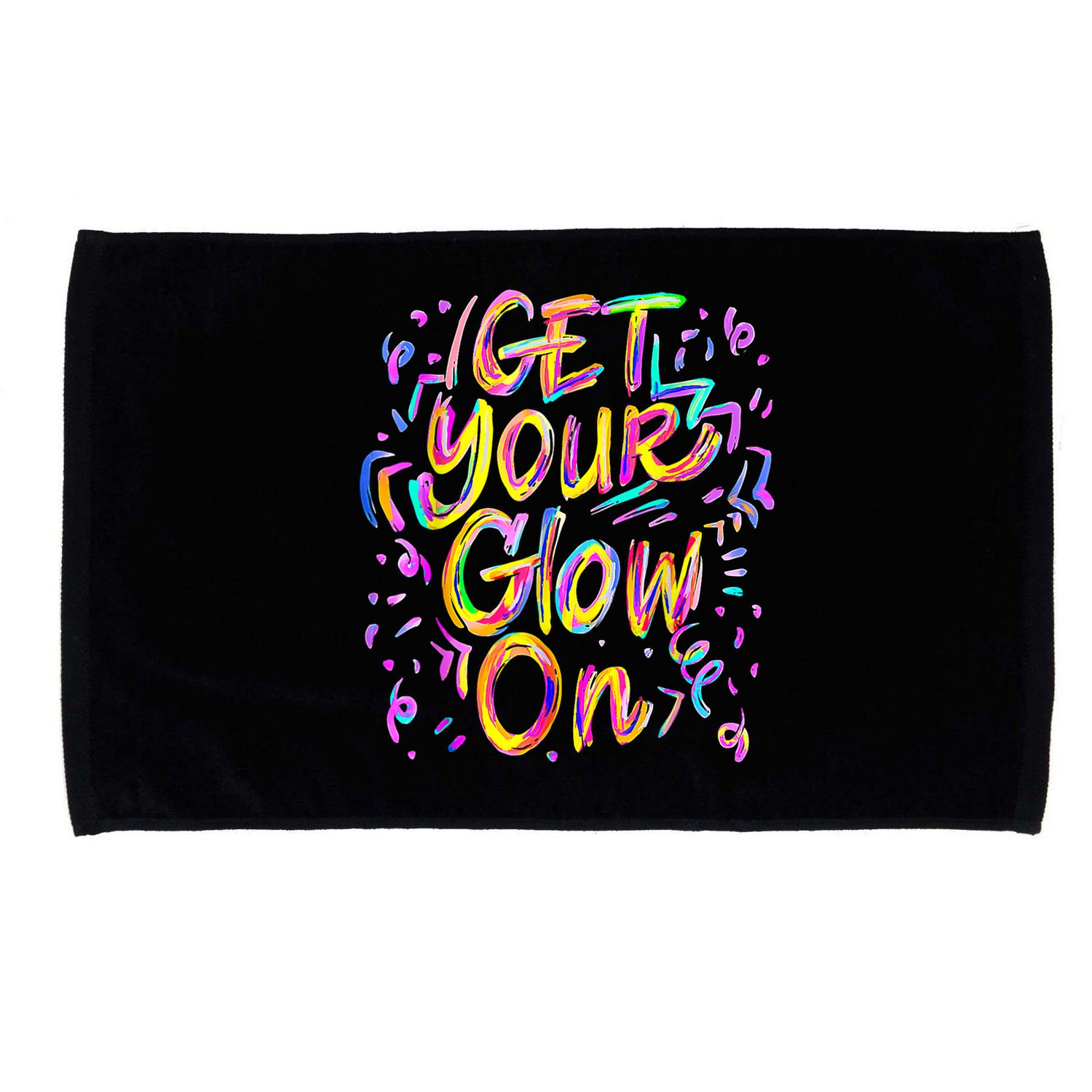 Let's Glow Crazy Glow Party 80s Retro Costume Party Lover Microfiber Hand Towel