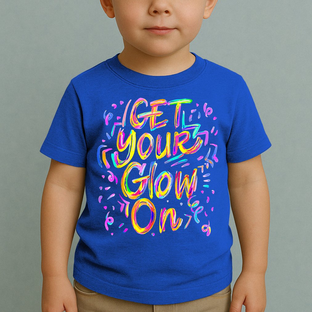 Let's Glow Crazy Glow Party 80s Retro Costume Party Lover Toddler T-Shirt