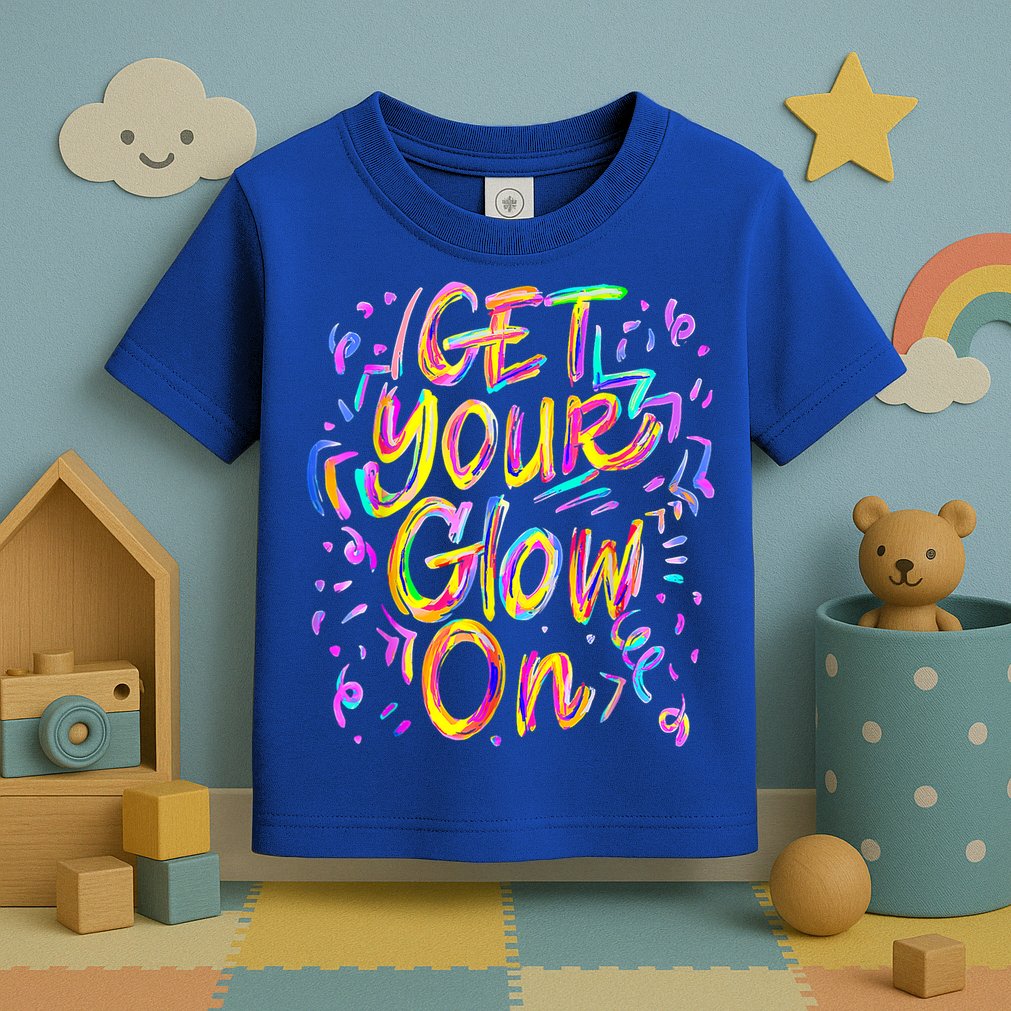 Let's Glow Crazy Glow Party 80s Retro Costume Party Lover Toddler T-Shirt
