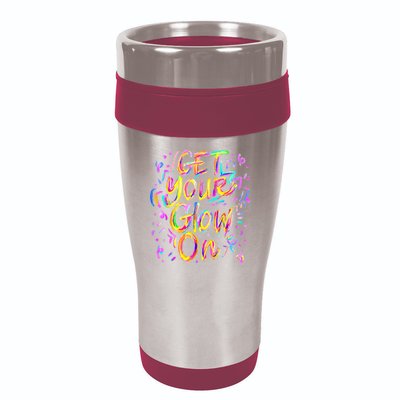 Let's Glow Crazy Glow Party 80s Retro Costume Party Lover 16oz Travel Tumbler