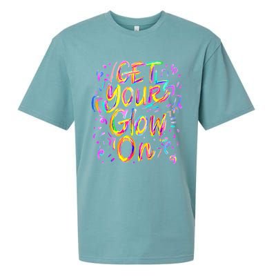 Let's Glow Crazy Glow Party 80s Retro Costume Party Lover Sueded Cloud Jersey T-Shirt