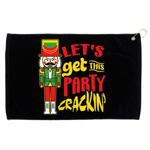 Let's Get Crackin' Funny Nutcracker Christmas Gifts Grommeted Golf Towel