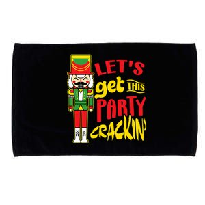 Let's Get Crackin' Funny Nutcracker Christmas Gifts Microfiber Hand Towel