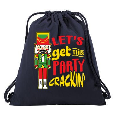 Let's Get Crackin' Funny Nutcracker Christmas Gifts Drawstring Bag