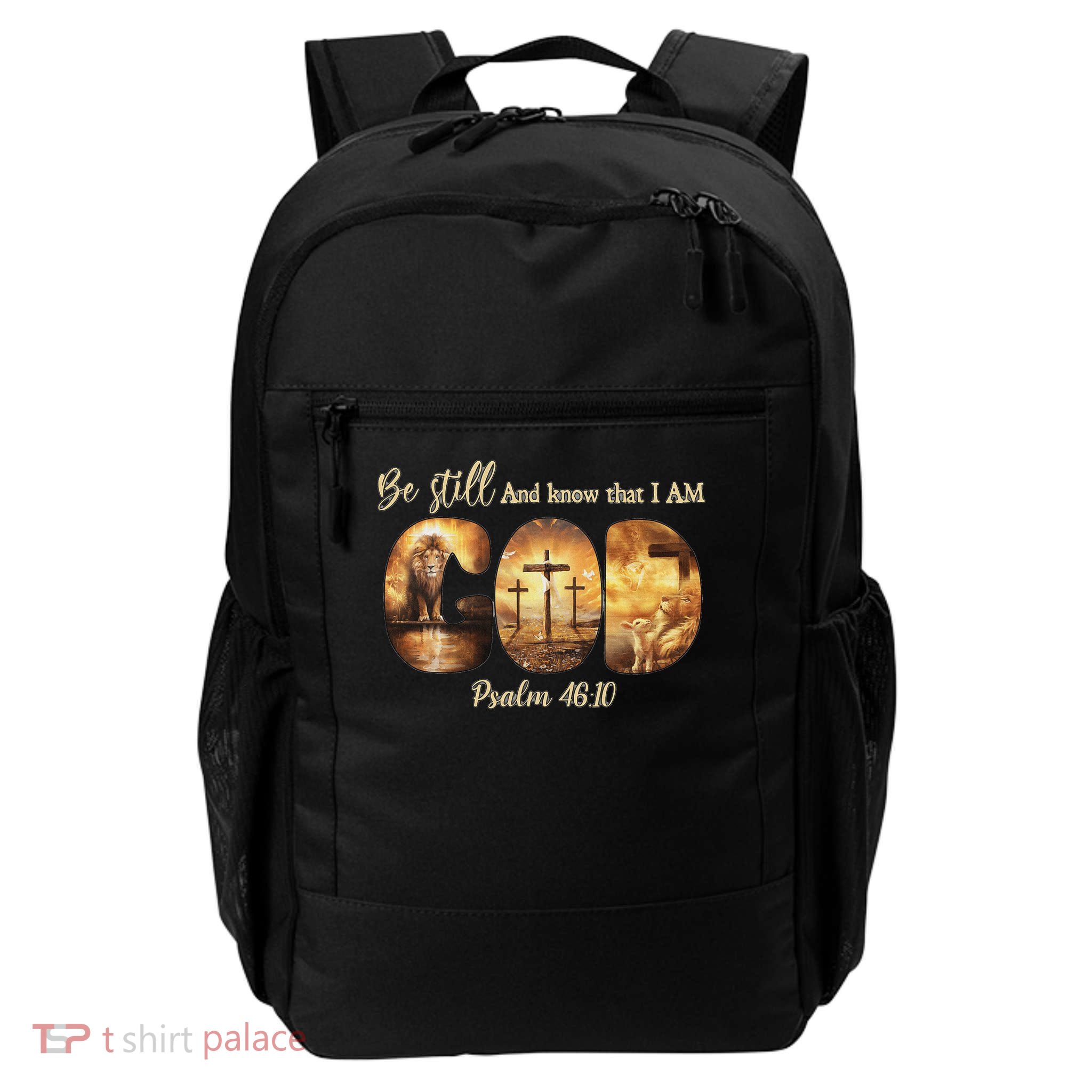 Lion God Christian Be Still And Know That I Am God Daily Commute Backpack