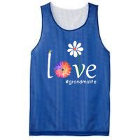 Love #Grandmalife Cute Watercolor Flower Bird Mother's Day Funny Gift Mesh Reversible Basketball Jersey Tank