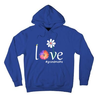 Love #Grandmalife Cute Watercolor Flower Bird Mother's Day Funny Gift Tall Hoodie