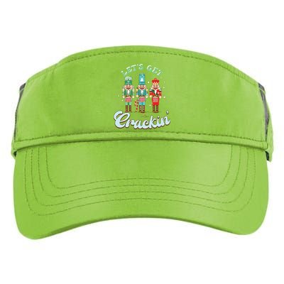 Lets Get Crackin Three Nutcrackers Christmas Teacher Adult Drive Performance Visor