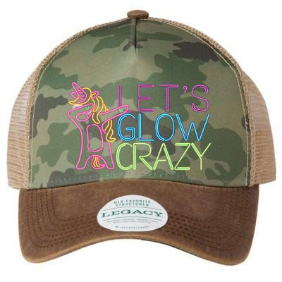 Lets Glow Crazy Glow Party 80s Retro Unicorn Party Legacy Tie Dye Trucker Hat