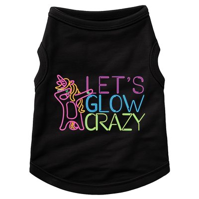 Lets Glow Crazy Glow Party 80s Retro Unicorn Party Doggie Tank
