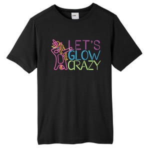 Lets Glow Crazy Glow Party 80s Retro Unicorn Party Tall Fusion ChromaSoft Performance T-Shirt