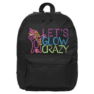 Lets Glow Crazy Glow Party 80s Retro Unicorn Party 16 in Basic Backpack