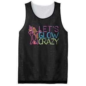 Lets Glow Crazy Glow Party 80s Retro Unicorn Party Mesh Reversible Basketball Jersey Tank