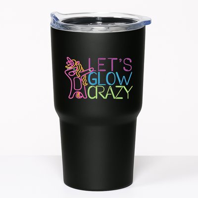 Lets Glow Crazy Glow Party 80s Retro Unicorn Party Tumbler