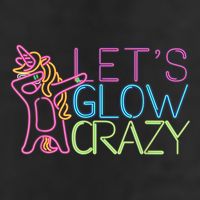Lets Glow Crazy Glow Party 80s Retro Unicorn Party Tumbler