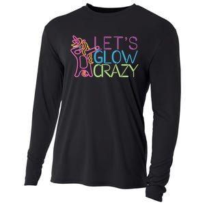 Lets Glow Crazy Glow Party 80s Retro Unicorn Party Cooling Performance Long Sleeve Crew