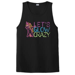 Lets Glow Crazy Glow Party 80s Retro Unicorn Party PosiCharge Competitor Tank