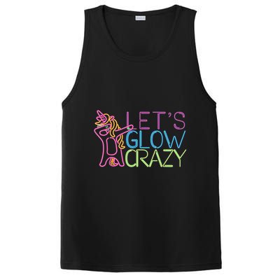 Lets Glow Crazy Glow Party 80s Retro Unicorn Party PosiCharge Competitor Tank