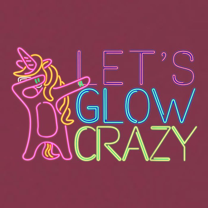 Lets Glow Crazy Glow Party 80s Retro Unicorn Party 16oz Travel Tumbler